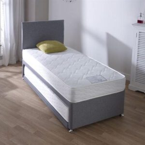 single guest bed with top & bottom mattress in grey