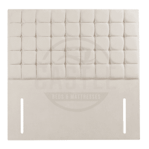 Highbury headboard squares upholstered in cream