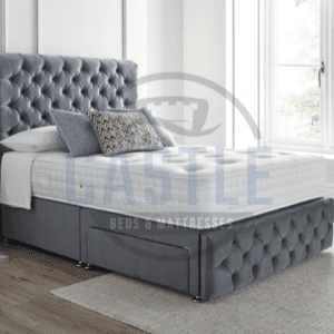 Newbury Luxury upholstered divan frame in grey