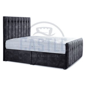 Stromness luxury upholstered divan frame in grey