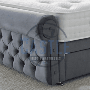 Westbury luxury upholstered divan frame footboard detail