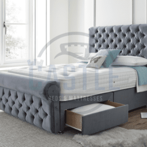 Westbury luxury upholstered divan frame in light grey