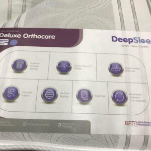deluxe ortho mattress label