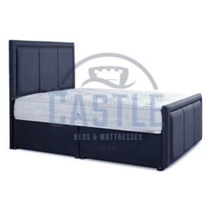 belgravia luxury upholstered divan frame in grey