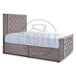 Chloe luxury upholstered divan frame in cream