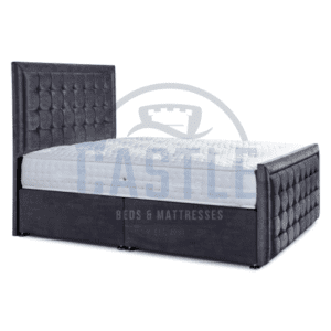 Gloucester luxury upholstered divan frame in grey