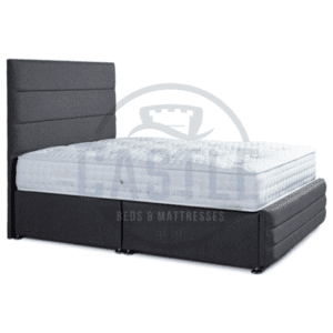 katie luxury upholstered divan frame in grey