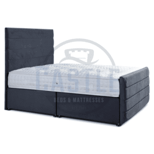 zodiac luxury upholstered bed frame in grey