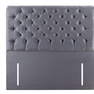 Newbury Headboard - deep-upholstered buttons throughout with a scroll end