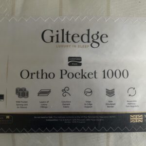 Giltedge Ortho Pocket 1000 Mattress label