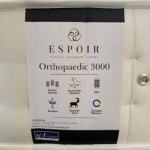 Espoir Ortho Plus 3000 Mattress Label